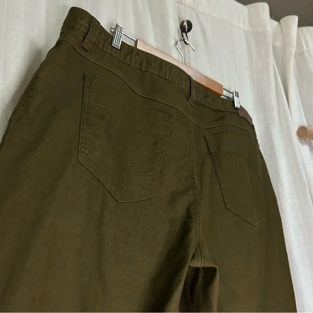 42/30 Prana Bridger Jean in green canvas feel slim fit